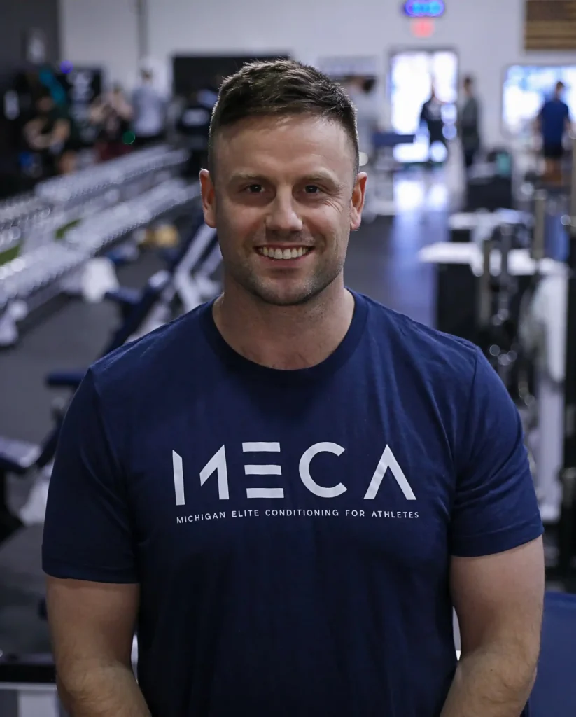 David Lawrence the fouder of MECA smiling at camera. He is also a personal trainer.