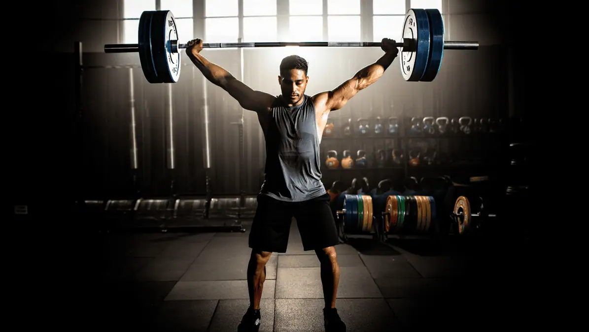 Barbell thruster hybrid movement