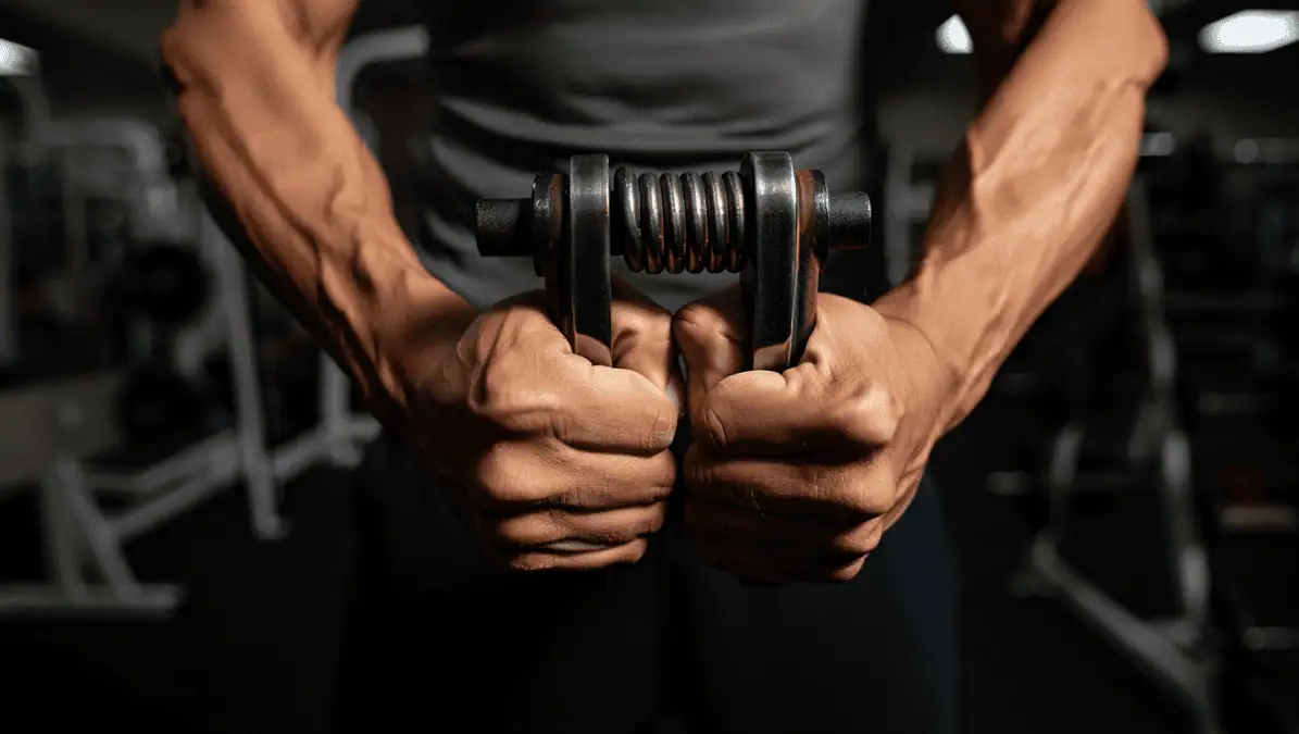 Grip strength training with hand grippers